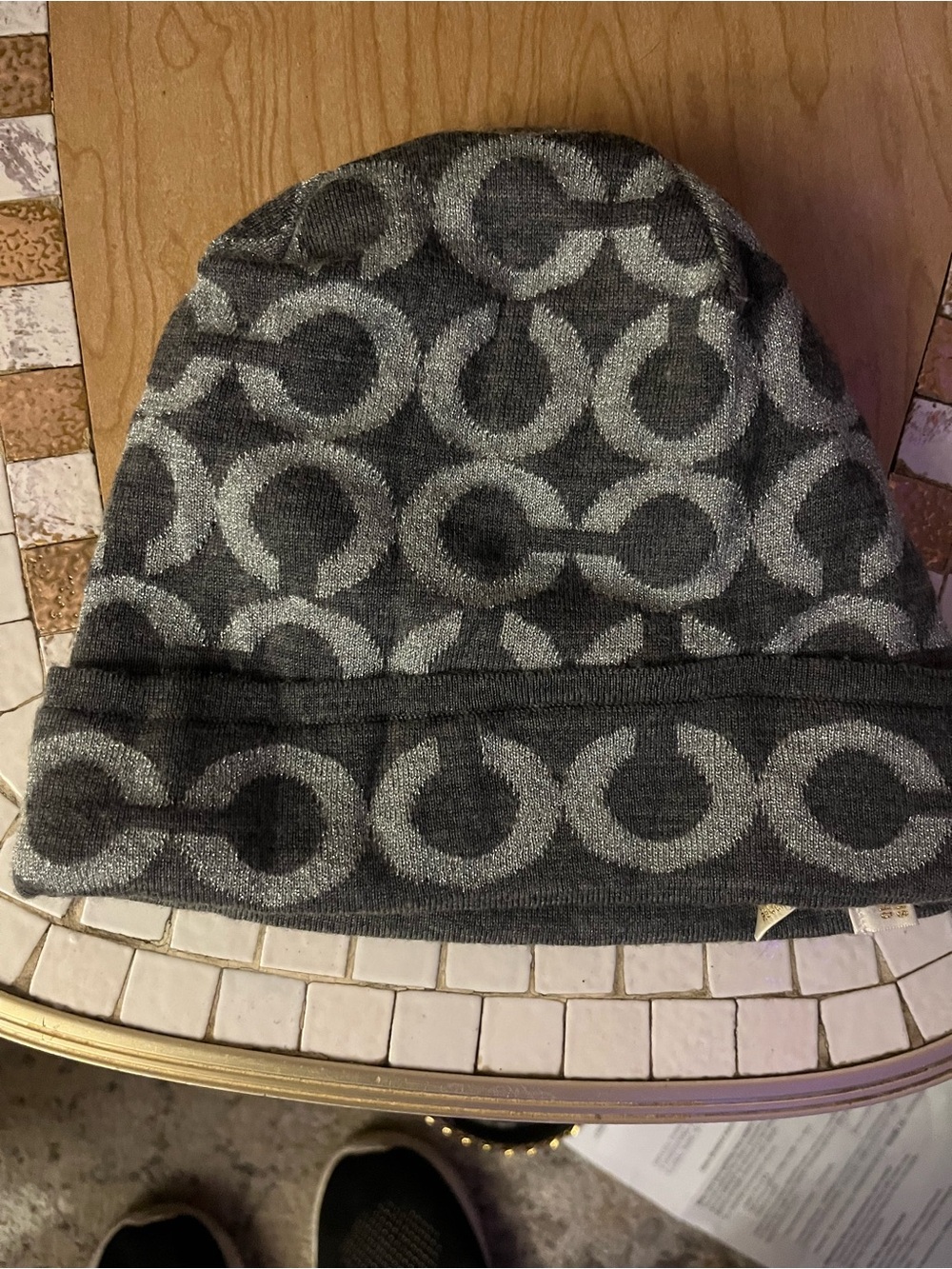 COACH signature beanie